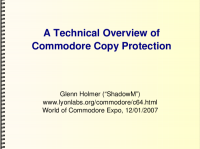 Commodore Copy Protection